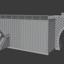 tunnel mur Assemblée escalier échelle train 1 160 modèle chemins fer 3d print model - Mito3D