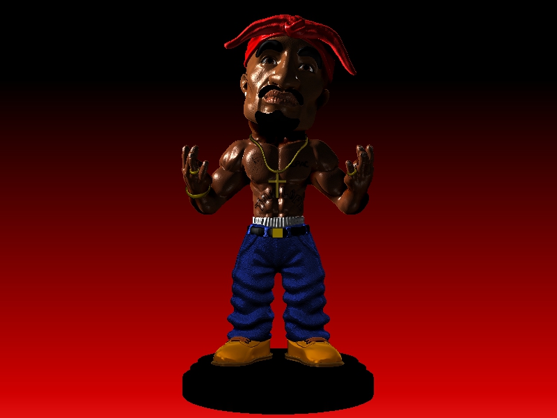 tupac rap hiphop icon funko 3D print model - Mito3D