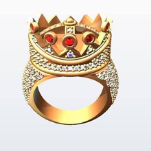 tupacs self designed crown ring jewelry history art rap 3d print model - Mito3D