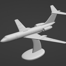 tupolev tu 134 juego aeronave avión línea Soviético estante soporte modelo pasajero 3d print model - Mito3D