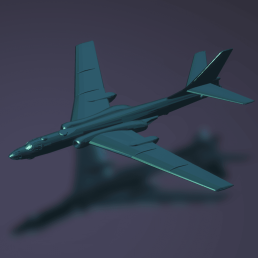 tupolev tu-16 badger oyun uçak bombacı Soğuk Savaş vvs araç 3D print model - Mito3D