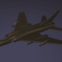 tupolev tu128 game vehicles wargaming vvs interceptor fighter jet cold war aircraft 3d print model - Mito3D