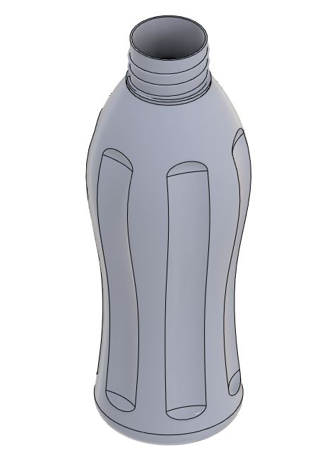 tupperware bottle water 3D print model - Mito3D