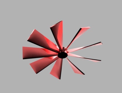 turbine fan blade 3d print model - Mito3D