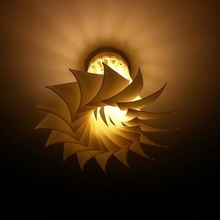 turbine inspired lamp shade home blades decoration lampshade lighting 3d print model - Mito3D