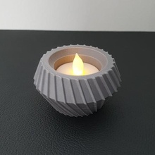 turbine tealight holder tealights candle gift small home decor decoration candles cozy twisted 3d print model - Mito3D