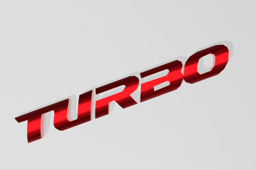turbo palavra substituição 3D print model - Mito3D