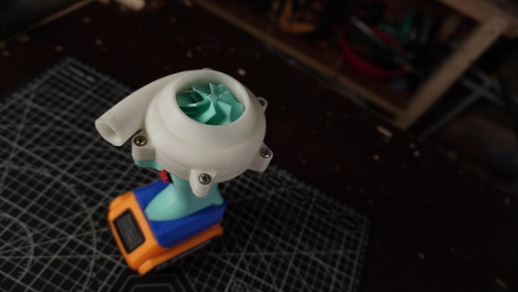 turbo blower hand grip 3d print model - Mito3D