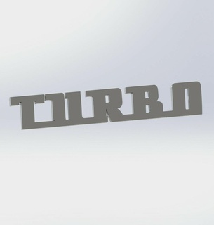 turbo araba amblem ayarlama modlar 3d print model - Mito3D