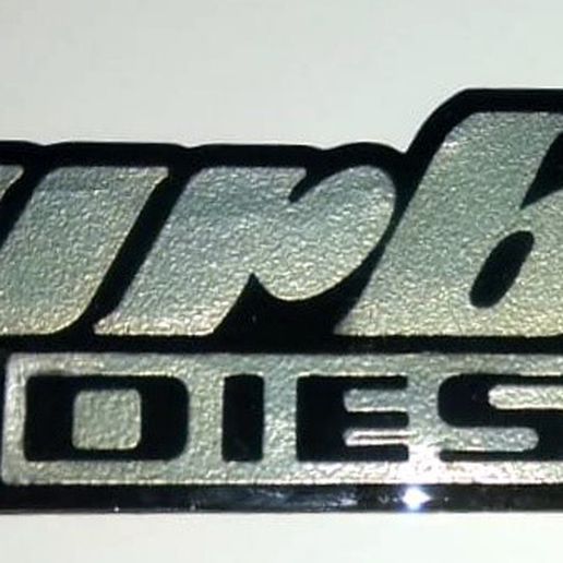 turbo diesel badge mode 3D print model - Mito3D