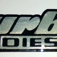 turbo diesel badge separate pieces fashion 3d print model - Mito3D