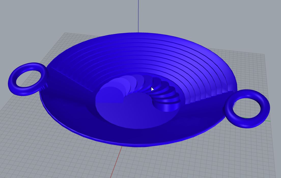 turbo ouro panela remixar panning 3D print model - Mito3D
