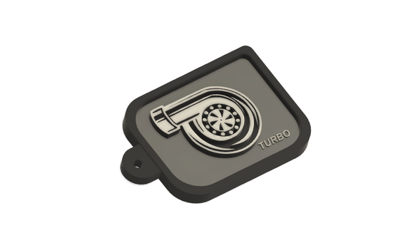 turbo porte clés 1 roue pneu jante décoration voiture nitro 3d print model - Mito3D