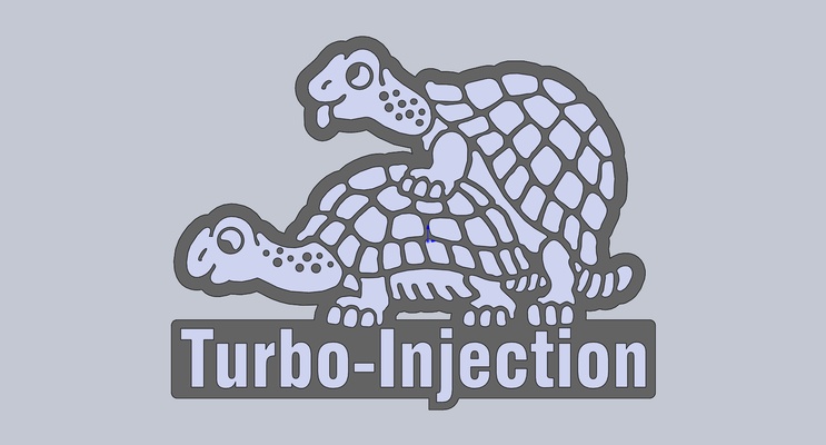 turbo turtle emblem turtles 3d print model - Mito3D