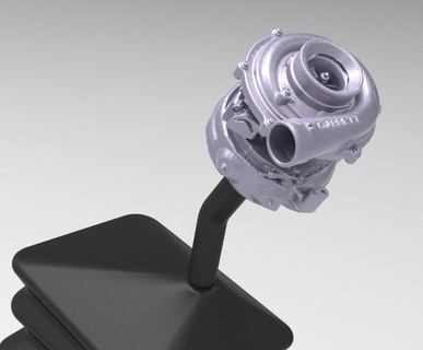 turbocompresseur équipement levier réglage courses tige chaud décalage 3d print model - Mito3D