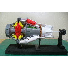 motor turborreactor de la 1ª generación doble cara tipo rotor herramienta jet entrenamiento impulsor 3d print model - Mito3D