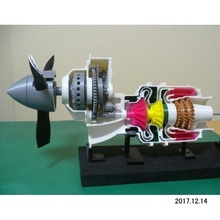 turbo hélice motor de aeronaves comerciais corte ferramenta a jato turbina 3d print model - Mito3D