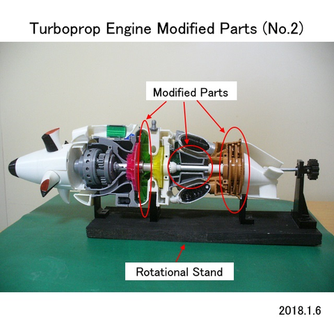 turboprop engine modified parts no2 tool jet cutaway mid class passenger airp ane 3D print model - Mito3D