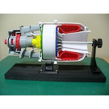 turboşaft motoru kompresör türbin kesiti radyal aracı jet dişli azaltma 3d print model - Mito3D
