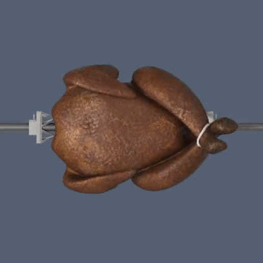 turkey thanksgiving rotisserie animal 3D print model - Mito3D