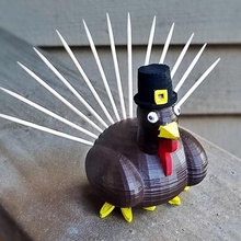 turkey toothpick holder home decor 3d print model - Mito3D