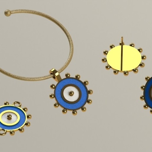 turkish eye jewelry pendant pending bracelet jewellery amulet accessories 3D print model - Mito3D