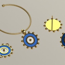 turc bijoux oeil de l'œil pendentif en attendant le bracelet amulette accessoires 3d print model - Mito3D