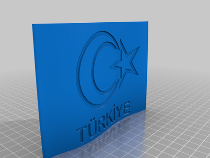 turkish flag ankara islam islamic istanbul izmir muslim ramadan turk turkey keychain stand turkiye art 3d print model - Mito3D