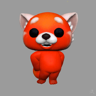 girando rosso funkos Rete panda funko meilin abbazia miriam priya 3d print model - Mito3D