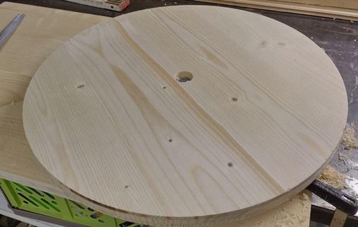 turntable 340mm diameter printable diy wood model making tableware 3d print model - Mito3D