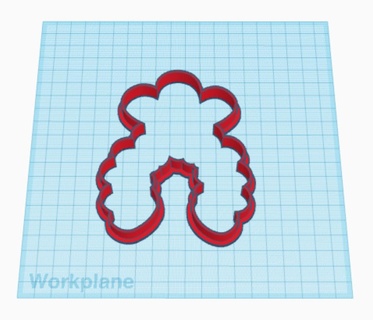 turquoise blossom cookie cutter 3d print model - Mito3D