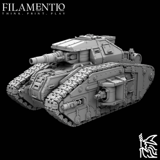 turret set gertilda gertrude wargaming battletank 28mmtank scifi tank tabletop onepagerules 28mm vehicle grimdark 3d print model - Mito3D