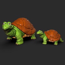 Tortuga Arte gracioso animal tortuga 3d print model - Mito3D