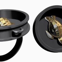 la tortue bijoux animaux anneau 3d print model - Mito3D