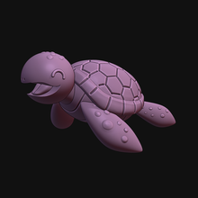 tartaruga arte rettile giocattolo 3d print model - Mito3D