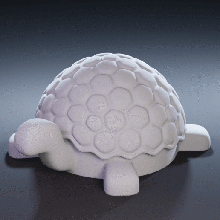 turtle toy flgurine animal multipart carapace decor decoration box container funny storage functional accessories house 3d print model - Mito3D