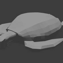turtle - poly game animal decoration 3d print model - Mito3D