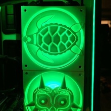 turtle 120mm fan cover casemodding 3d print model - Mito3D