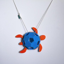 la tortue de boule collier bijoux anycubic3d joyau les mathématiques balle football mer 3d print model - Mito3D
