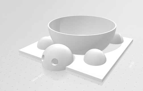 turtle bowl kitchen table animal home 3d print model - Mito3D