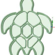 la tortue à l'emporte-pièce outil de outils plage mer cookie cutter 3d print model - Mito3D