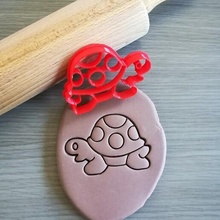 turtle cookie cutter animal baking dough shape kitchen bake cookies speculoos 3d print model - Mito3D