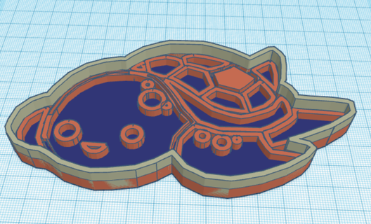tartaruga biscoito cortador casa oceano Natal 3d print model - Mito3D