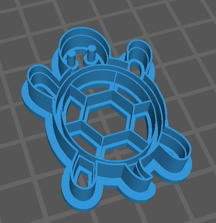 turtle cookie cutter 3d print model - Mito3D