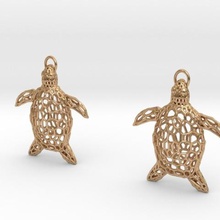 turtle earrings jewelry 3d print model - Mito3D