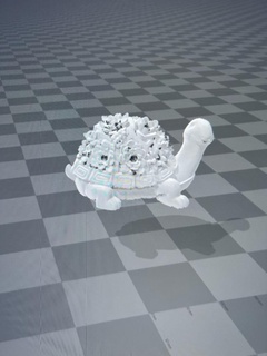 tortue fleurs figurine statue animal 3d print model - Mito3D