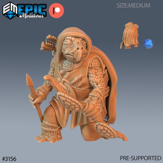 turtle folk tribe ranger dnd miniature tabletop miniatures gaming monster 3d model rpg dndminis stl file epic-miniatures dndminiatures 3dprint 3dminiature printedminis 3dprinting dungeon fantasy roleplaying dragon warrior undead pre-supported 3d print model - Mito3D