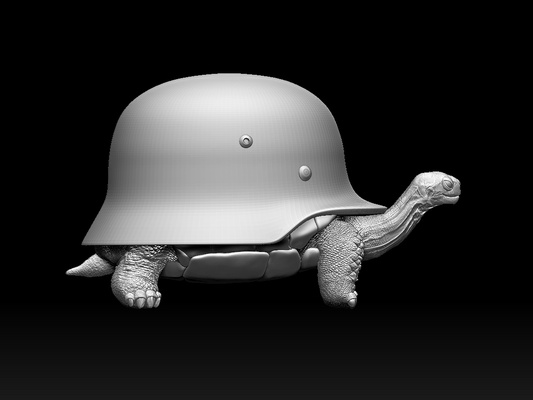 tartaruga casco lucertola rettile animale stampa serpente conchiglia armatura arte scultura tedesco 3d print model - Mito3D