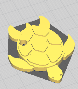 tartaruga chiave squillare 3d print model - Mito3D