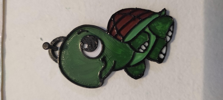 turtle keychain turtle keychain animals cute  3d print model - Mito3D